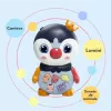 Jucarie interactiva muzicala cu functii si lumini, Pinguin RCO, 15 x 9.5 cm, +12 luni