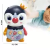 Jucarie interactiva muzicala cu functii si lumini, Pinguin RCO, 15 x 9.5 cm, +12 luni