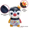 Jucarie interactiva muzicala cu functii si lumini, Pinguin RCO, 15 x 9.5 cm, +12 luni