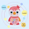 Jucarie interactiva muzicala cu functii si lumini, Pinguin Roz RCO, 15 x 9.5 cm, +12 luni