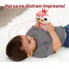 Jucarie interactiva muzicala cu functii si lumini, Pinguin Roz RCO, 15 x 9.5 cm, +12 luni
