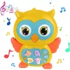 Jucarie interactiva muzicala cu functii si lumini, Bufnita RCO Galbena, +12 luni