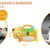 Jucarie interactiva muzicala cu functii si lumini, mini orga Maimuta RCO, 27 x 18 cm, +12 luni