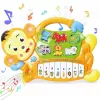 Jucarie interactiva muzicala cu functii si lumini, mini orga Maimuta RCO, 27 x 18 cm, +12 luni