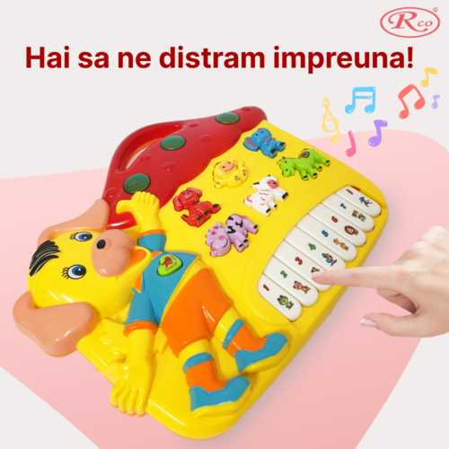 Jucarie Educativa, Mini Orga Catelus RCO, 22.5x27.5x3 cm, +12 luni