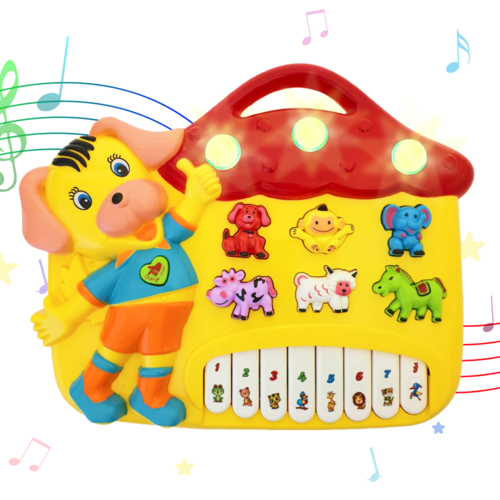Jucarie Educativa, Mini Orga Catelus RCO, 22.5x27.5x3 cm, +12 luni