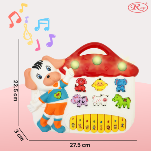 Jucarie Educativa, Mini Orga Catelus RCO, 22.5x27.5x3 cm, +12 luni