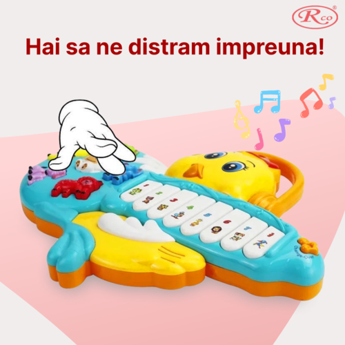 Jucarie Educativa, Mini Orga Puiut RCO, 23x27.5x3 cm, +12 luni