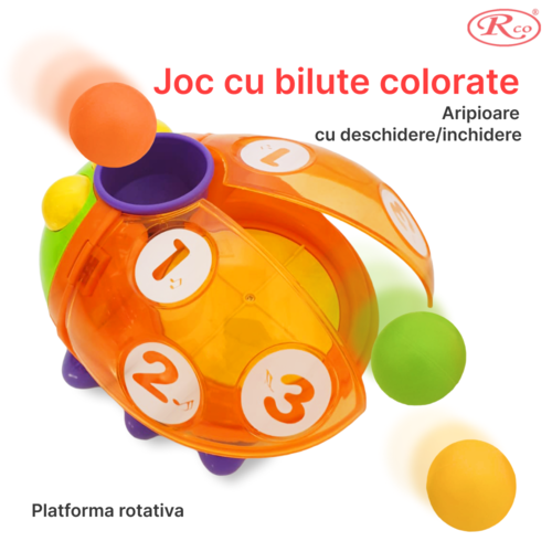 Jucarie interactiva si educativa, Small Beetle, 18x12x16 cm, +18 luni