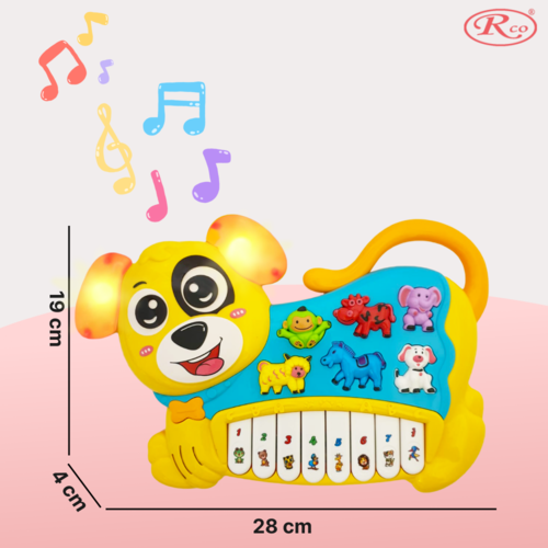 Jucarie Educativa, Mini Orga Catelus RCO, 19x28x4 cm, +12 luni