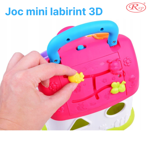 Jucarie Educativa, Casuta cu sortator de forme si culori RCO, 19.5x17.5x15 cm, +18 luni