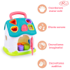 Jucarie Educativa, Casuta cu sortator de forme si culori RCO, 19.5x17.5x15 cm, +18 luni