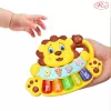 Jucarie interactiva muzicala cu functii si lumini, Mini orga Leu RCO, 14 x 17.5 cm, +12 luni