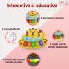 Jucarie interactiva muzicala cu functii si lumini, Mini orga Leu RCO, 14 x 17.5 cm, +12 luni