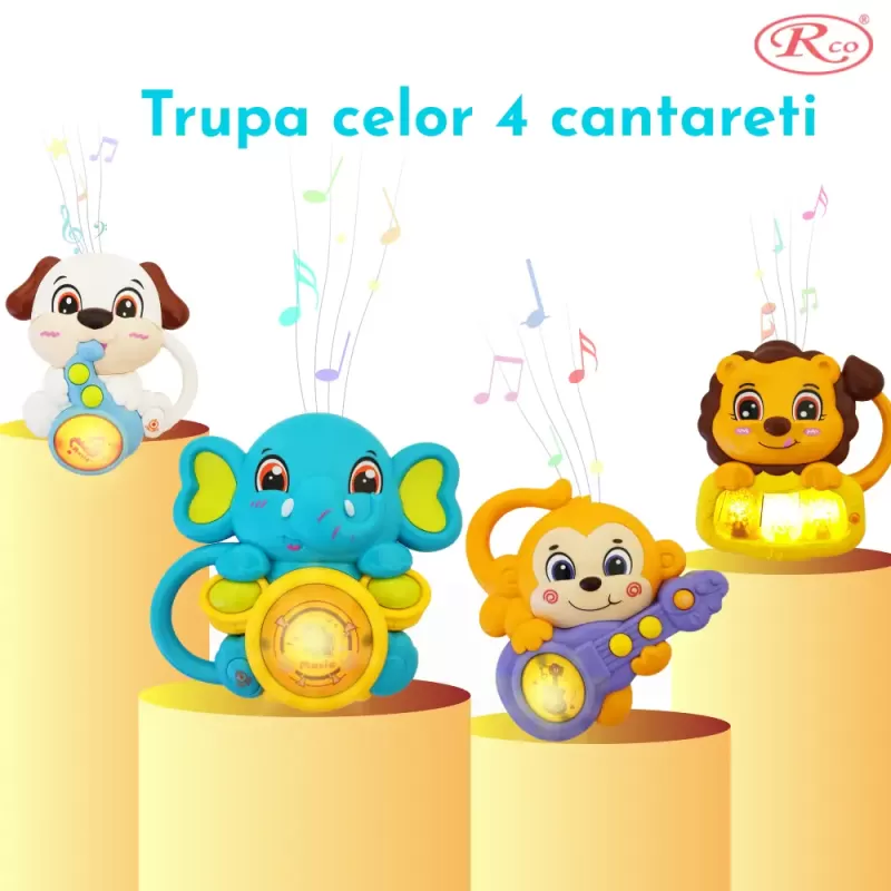 Set Jucarii Interactive RCO, Mini Orga cu patru mici muzicieni, +12 luni