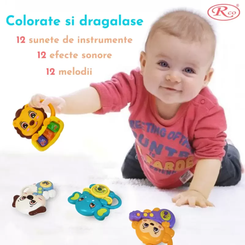 Set Jucarii Interactive RCO, Mini Orga cu patru mici muzicieni, +12 luni