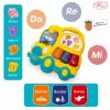 Jucarie interactiva muzicala cu functii si lumini, Mini orga Autobuz RCO, 15 x 15 cm, +12 luni