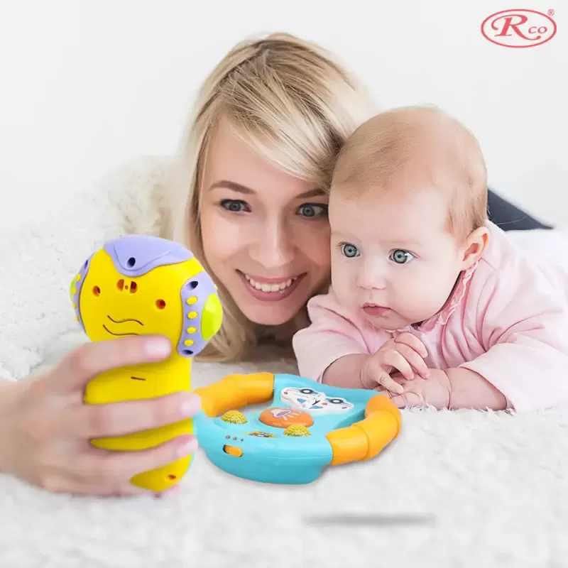 Set Jucarii Interactive, Telefon si volan RCO cu lumini si sunete, +12 luni