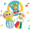 Set Jucarii Interactive, Telefon, volan si chei masina RCO cu lumini si sunete, +12 luni