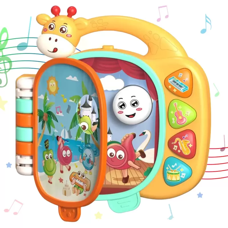 Jucarie Educativa, Carticica cu melodii si sunete, 18x17x4 cm, +12 luni
