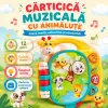 Carte muzicala interactiva pentru bebelusi cu ratusca, pasare, vacuta, maimuta