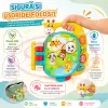Carte muzicala interactiva pentru bebelusi cu ratusca, pasare, vacuta, maimuta
