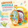 Carticica Muzicala Interactiva pentru Bebelusi 12 Luni+, cu Lumini, Sunete de Instrumente, Volum Reglabil si Maner, Jucarie Educativa