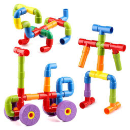 Joc Stem constructie tuburi, 120 piese, ABS Water Pipes, 3-8 ani