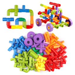 Joc Stem constructie tuburi, 120 piese, ABS Water Pipes, 3-8 ani