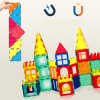 Set STEM constructii magnetice 3D Magnetic Tiles, 78 piese, 3-8 ani