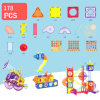Set STEM constructii magnetice cu circuit, conducte si bile, Magnetic Pipeline Tiles, 178 piese, 3-8 ani