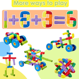 Joc Stem constructie tuburi, 108 piese, ABS Water Pipes, 3-8 ani