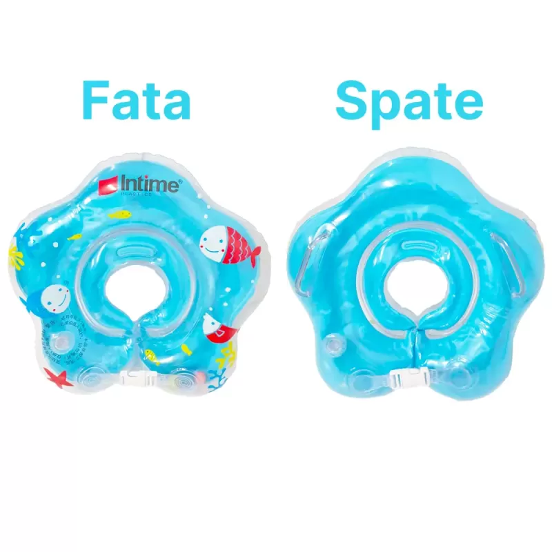 Colac de Gat pentru Bebe Intime, Colac Inot/Baie, 2 Luni-2 Ani, 3-15 kg, Albastru