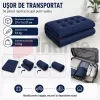 Saltea dubla gonflabila pentru camping, vacante, cort, rulota, interior si exterior, cu suprafata catifelata si patch de reparatie inclus