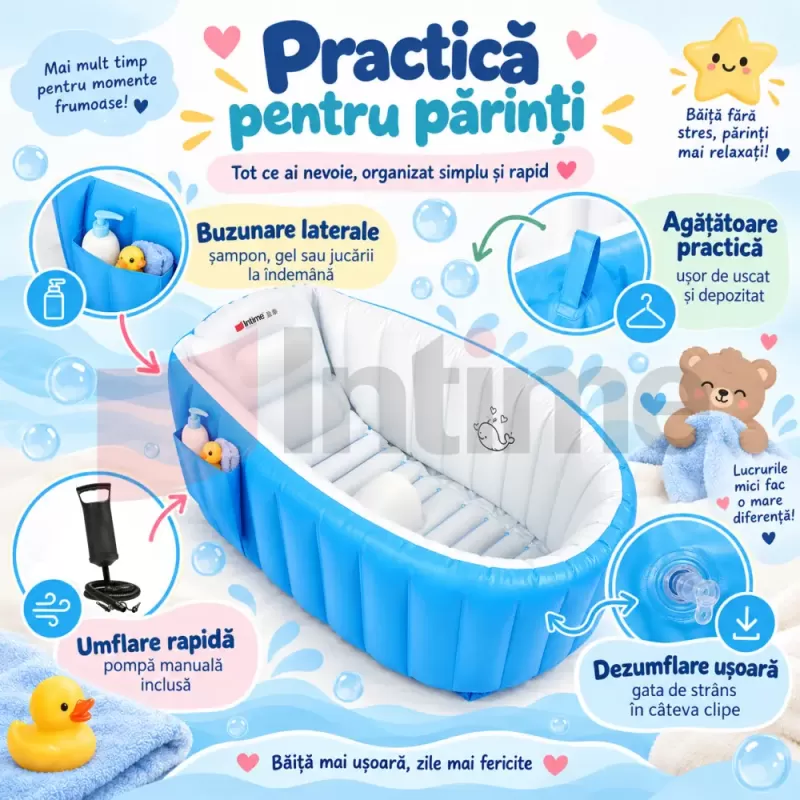 Model portabil de 30 L pentru baie, calatorii si mini-piscina