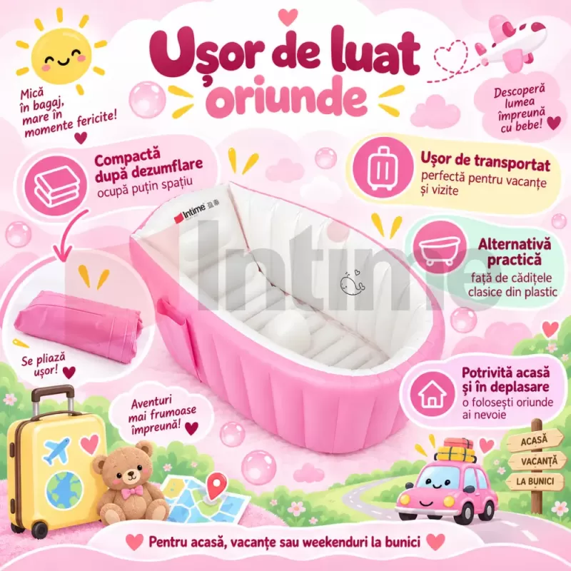 Model portabil de 30 L pentru baie, calatorii si mini-piscina