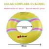 Colac gonflabil cu model INTIME, PVC, 450gr, 90 cm, Galben