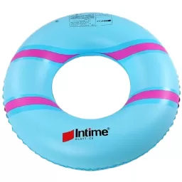 Colac gonflabil cu model INTIME, PVC, 450gr, 90 cm, Albastru