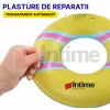 Colac gonflabil cu model INTIME, PVC, 450gr, 90 cm, Galben
