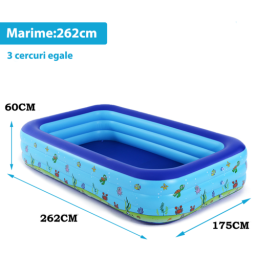 Piscina gonflabila Intime, pentru copii, 262 x 175 x 60 cm