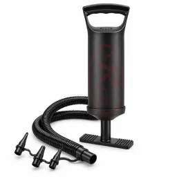 Pompa de aer manual pentru produse gonflabile cu furtun de 80 cm si 3 duze incluse, YW510